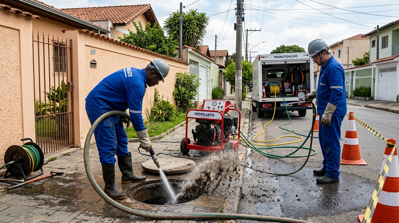 Hidrojateamento residencial em Aparecida de Goiânia-GO